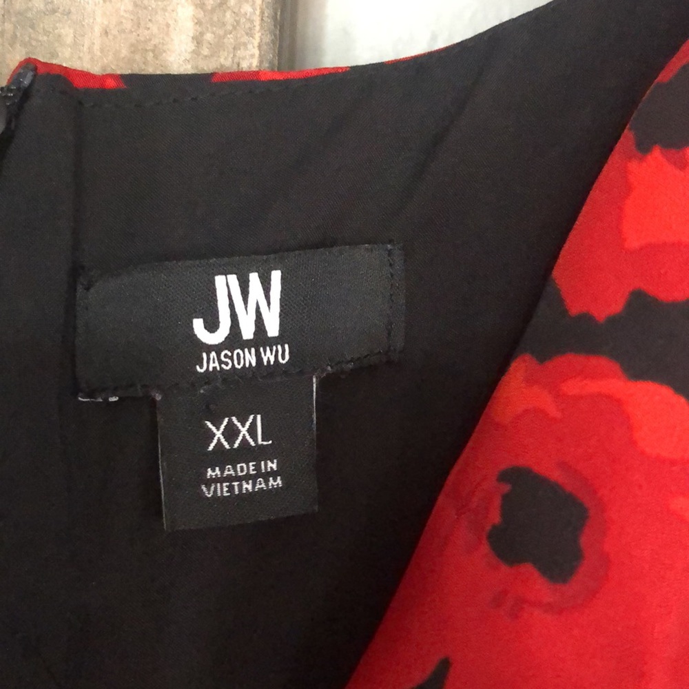 JW Jason Wu Red Poppy Dress XXL - Picture 4 of 8